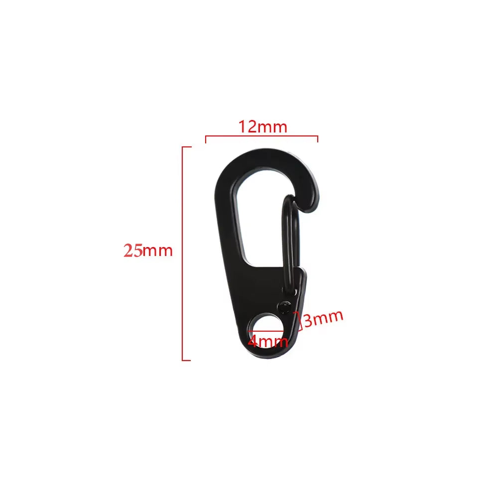 4/10Pcs Carabiner D-Ring Key Chain Spring Clips Mini Aluminium Alloy Hang Buckle Survival EDC Gear Outdoor Camping Keyring Tool