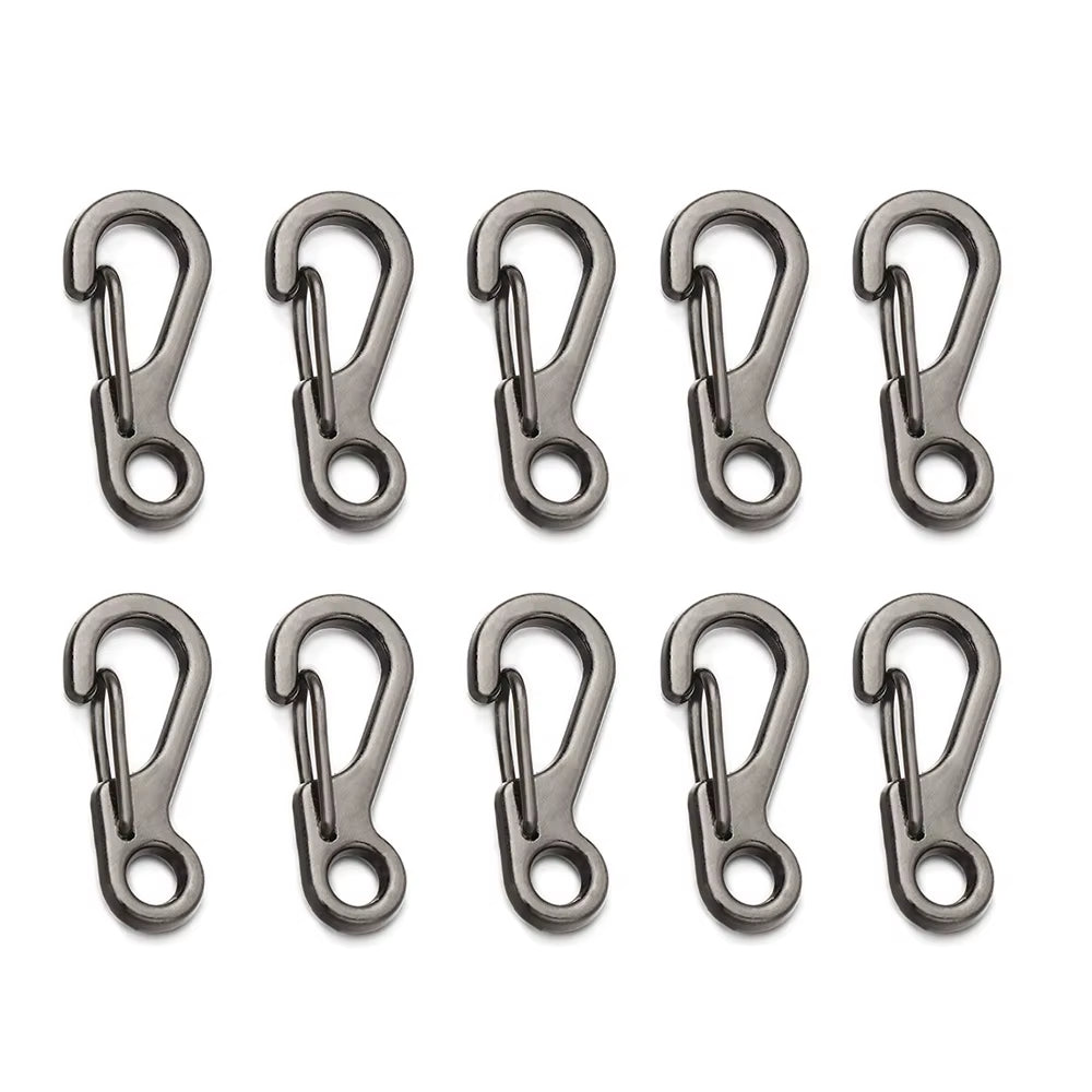 4/10Pcs Carabiner D-Ring Key Chain Spring Clips Mini Aluminium Alloy Hang Buckle Survival EDC Gear Outdoor Camping Keyring Tool