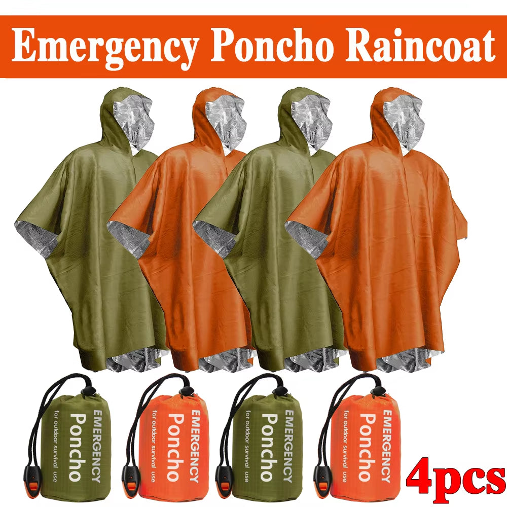 Emergency Survival Poncho - Waterproof, Windproof, and Insulated for Outdoor Adventures, Camping, and Emergencies