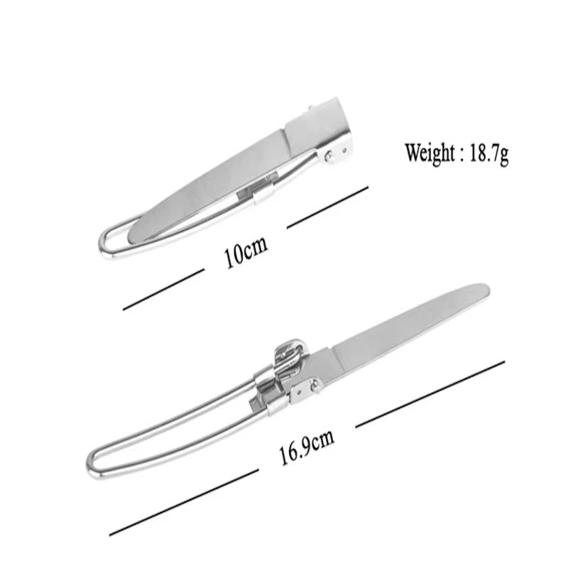 Portable Camping Fork & Spoon Set - Foldable, Ultralight Stainless Steel for Outdoor Dining, Hiking & Backpacking