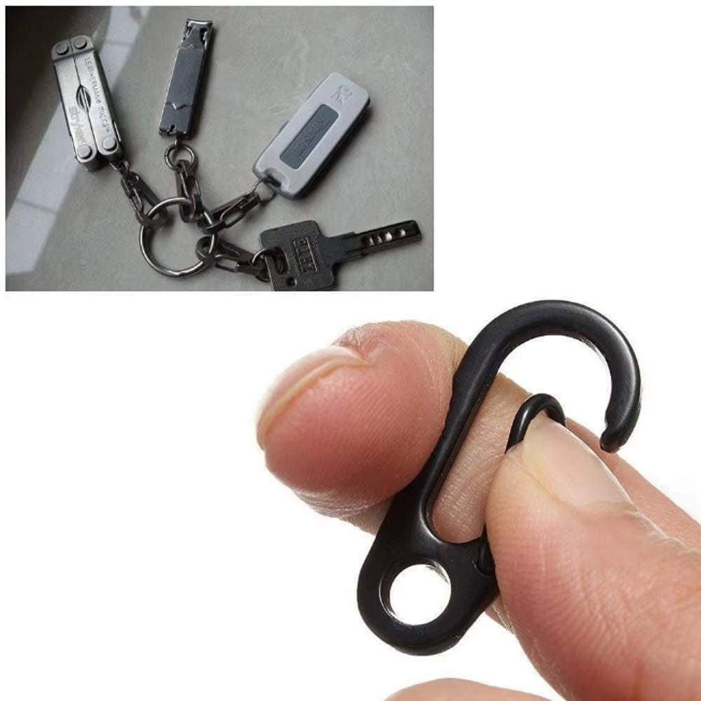 4/10Pcs Carabiner D-Ring Key Chain Spring Clips Mini Aluminium Alloy Hang Buckle Survival EDC Gear Outdoor Camping Keyring Tool