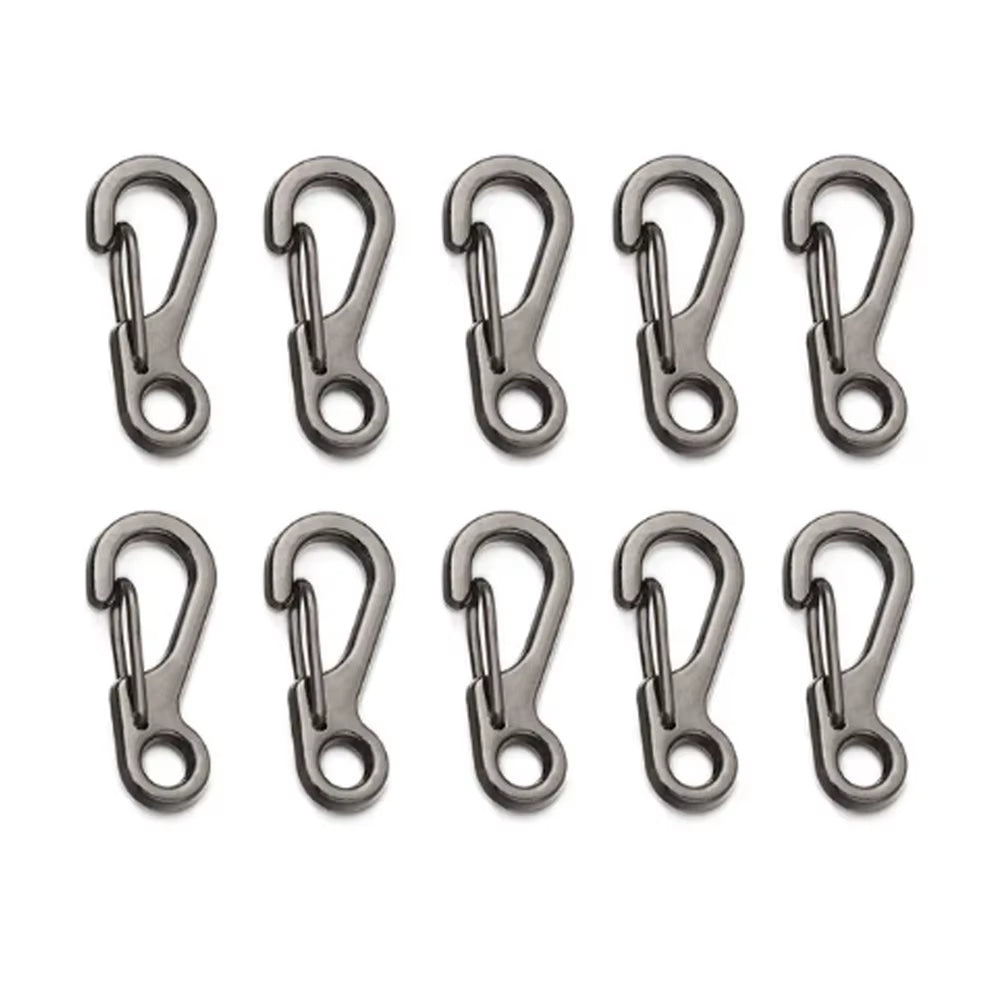 4/10Pcs Carabiner D-Ring Key Chain Spring Clips Mini Aluminium Alloy Hang Buckle Survival EDC Gear Outdoor Camping Keyring Tool