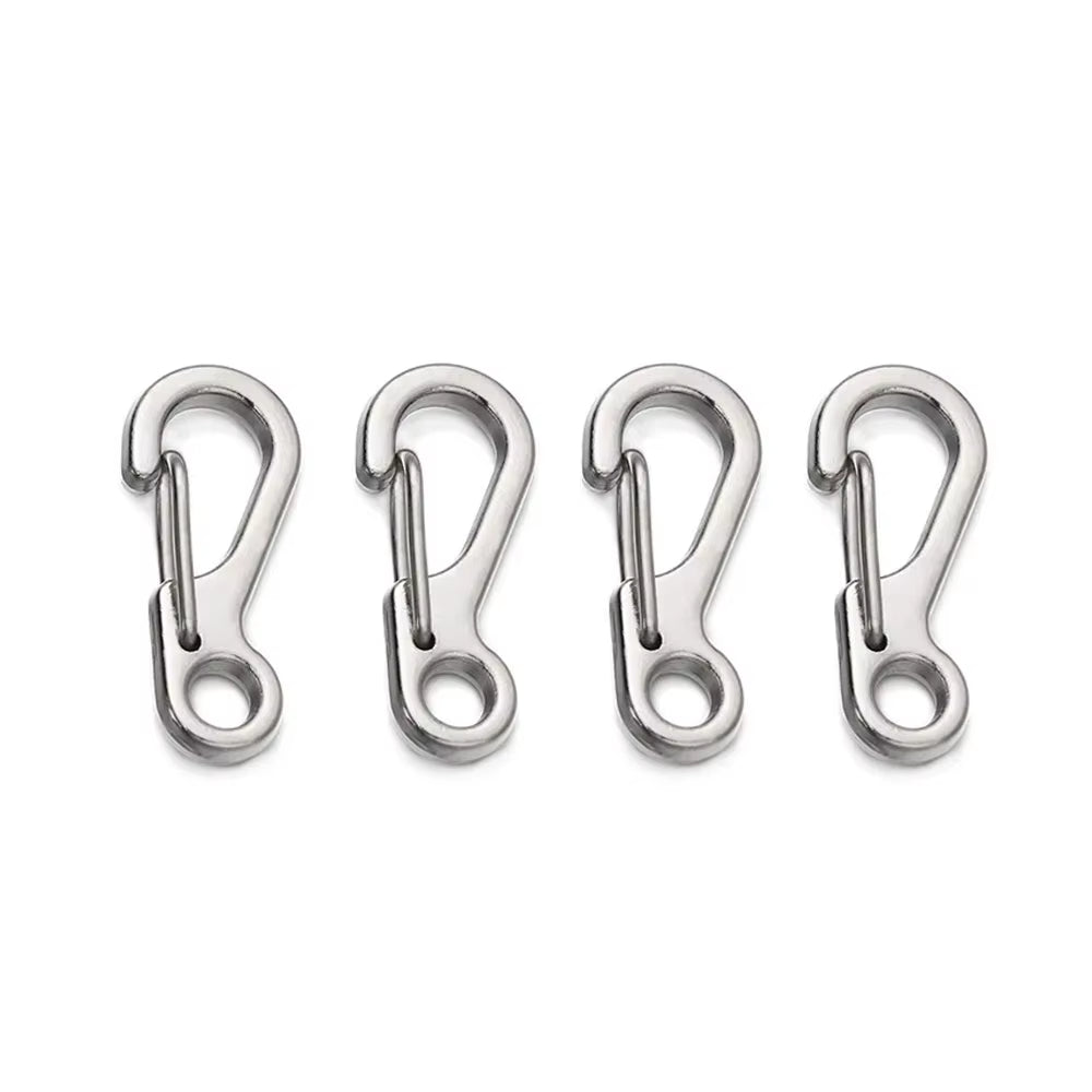 4/10Pcs Carabiner D-Ring Key Chain Spring Clips Mini Aluminium Alloy Hang Buckle Survival EDC Gear Outdoor Camping Keyring Tool