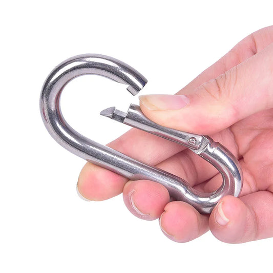 Heavy-Duty Carabiner - 304 Stainless Steel Spring Snap Link for Secure Fastening