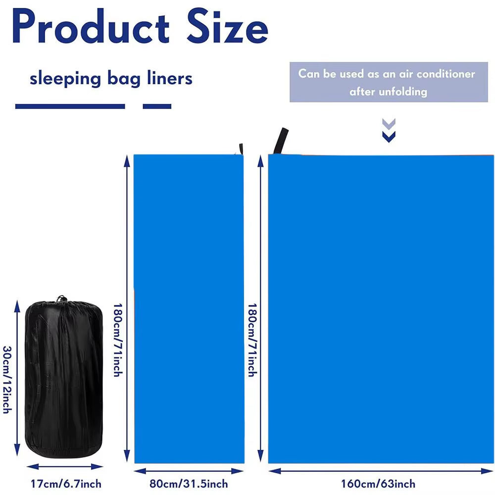 Cozy Fleece Sleeping Bag Liner - Portable and Warm for Camping, Backpacking & Travel