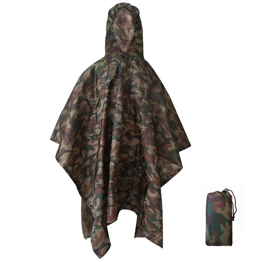 3-in-1 Outdoor Poncho: Raincoat, Blanket & Shelter