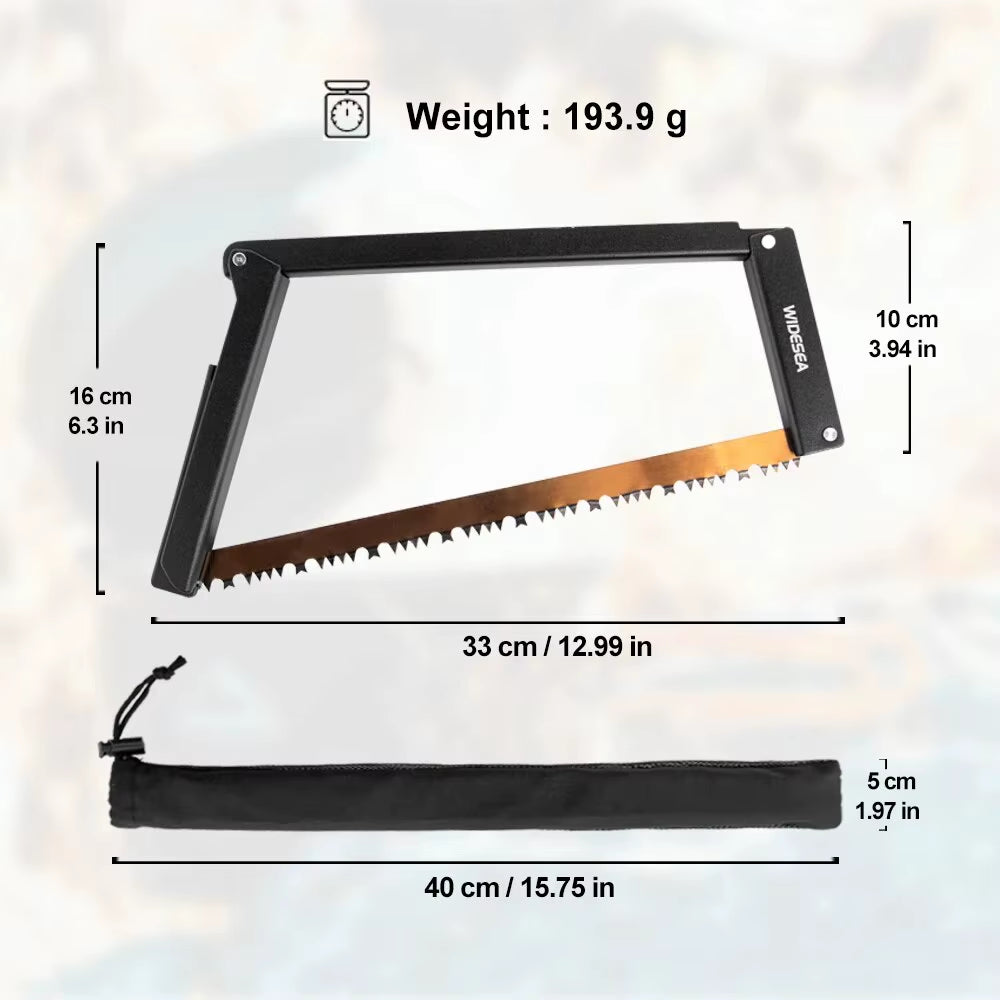 Outdoor Folding Saw Camping Portable 32Cm Manganese Hacksaw Blade with Storage Foldable Logging Outdoor Tools for Wood Branches