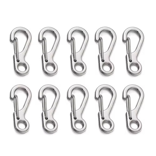 4/10Pcs Carabiner D-Ring Key Chain Spring Clips Mini Aluminium Alloy Hang Buckle Survival EDC Gear Outdoor Camping Keyring Tool