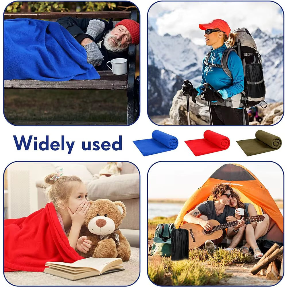 Cozy Fleece Sleeping Bag Liner - Portable and Warm for Camping, Backpacking & Travel